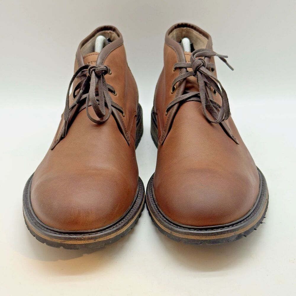 Andrew Marc Woodside AM 1022 Leather Chukka Men's 13 Brown Lace Up Ankle Boots - Picture 2 of 14